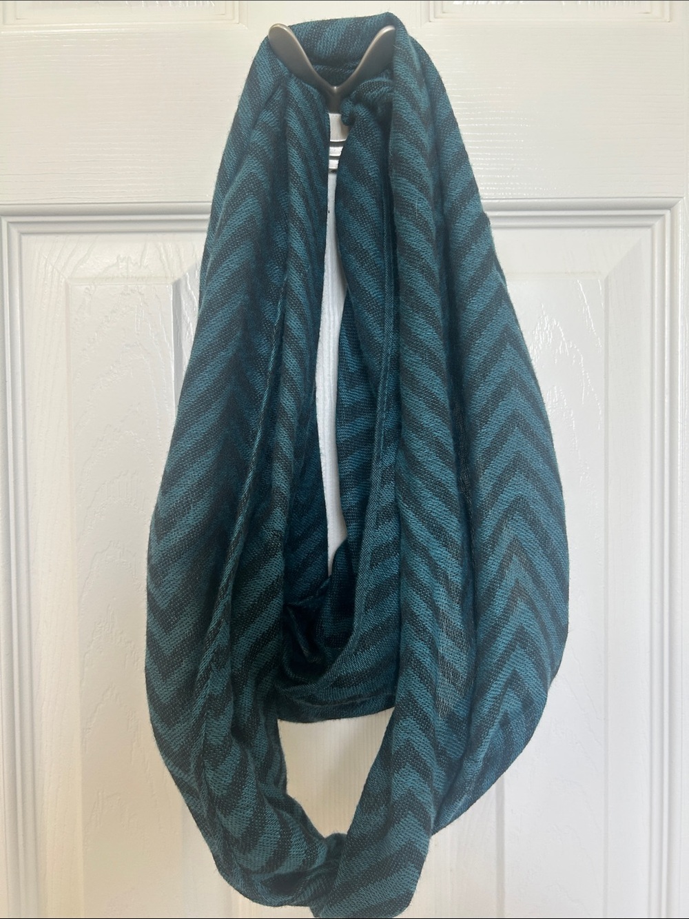 Teal Chevron Infinity Scarf - Women Accessories